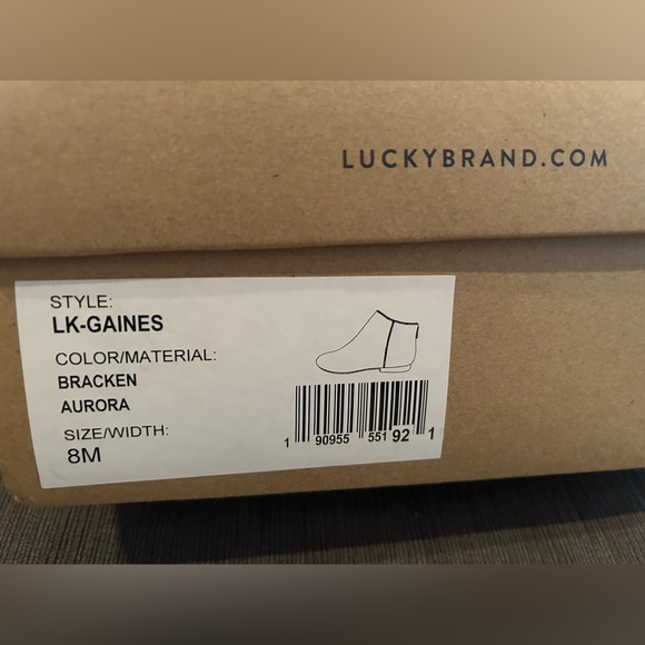 Lucky Brand LK-Lahela Bracken Brown Aurora Booties Size 10M  Lucky Brand Gaines Suede Flat Ankle Booties Bracken Aurora Brown Size 8 NWT
